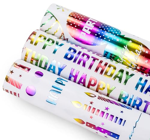 Wrapping Paper 300cm x 43cm, Birthday Gift Wrapping Paper Roll