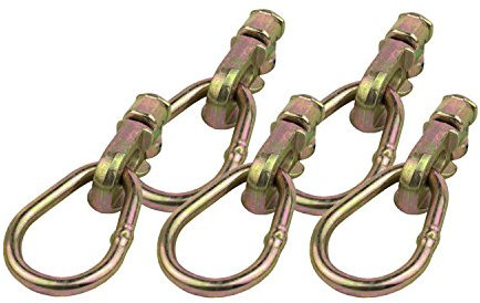 LABT Doppelfitting mit ovalem Ring für Airlineschienen zur Ladungssicherung 20er Set - Endbeschlag bis zu 2700kg (2,7 Tonnen) belastbar - Hochwertige - Ring oval