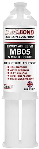 25ml Syringe MEGABOND Fast Curing 5 Minute 2 Part Clear Epoxy Resin Adhesive Glue