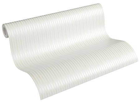 Carta Da Parati A Righe Little Stars Carta da parati tessuto non tessuto 10.05 m x 0.53 m Grigio Argento Prodotto in Germania da A.S. Création 355652 35565-2