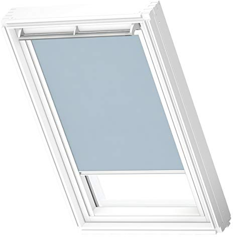 VELUX Translucent Roof Blind (RFL), White Guide Rail, C04, Light Blue | Light Adjustment, Diffusing Sunlight, Slim Rails