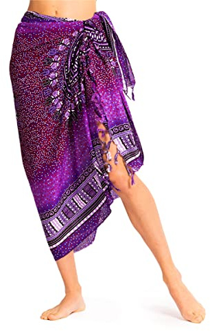 PANASIAM Sarong Tuch - Gr. L-XXL Pareo Tuch Maoi - für Damen & Herren | Lunghi, weiche Viskose, als leichter Strandrock, Wickelkleid, Strandtuch oder Bikini Cover-up, farbechtes Print Design