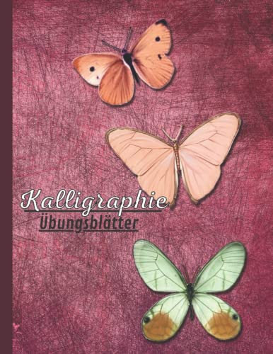 Kalligraphie Übungsblätter: Übungsheft mit Kalligrafie Papier | Übungsheft mit Vorlagen für moderne Kalligraphie und HandLettering | Seiten zum Üben ... Kalligraphie schräger linierter Leitfaden