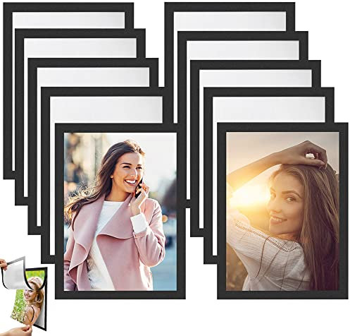 REFORUNG 10 Pezzi Cornice Magnetica A4 Cornice Informativa Autoadesiva A4 Cornice Magnetica per Espositore Impermeabile per l'Affissione di Documenti, Manifesti, Informazioni, Pubblicità, Offerte