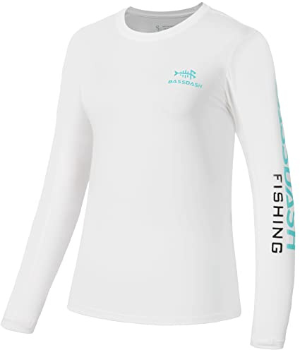 Bassdash Camiseta de Manga Larga para Mujer con protección Solar UPF 50+ UV de Secado rápido para Pesca Senderismo y Kayak