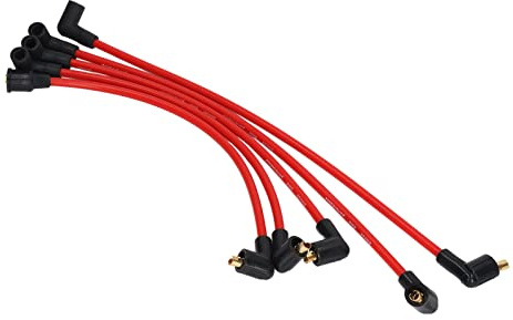 HT Leads, Wearproof 5Pcs High Performance Professional 8mm Plug Wires for MGB Models,ignition wire