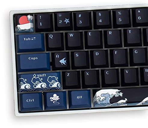 Keycaps 78 PBT Sublimation thermique Noir Cerise Profil Japonais Corail Sea Touche pour Cherry Mx Gateron Kailh Switch Clavier mécanique