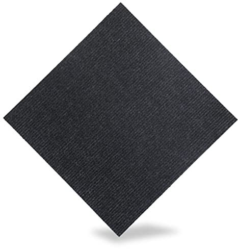 10 Stück Teppichfliesen, Selbstklebende Teppichfliesen, 30 X 30 cm, rutschfeste, Einfach Zu Installierende Teppichbodenfliesen Zum Abziehen Und Aufkleben Für Wohnzimmer(Color:Schwarz)