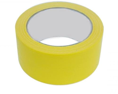 OPIROS Nastro Telato Americano Universale 50 mm x 25 metri Impermeabile Isolante Aderente Multi Superficie Resistente Rinforzato Prodotto Multiuso Riparazioni Fai Da Te (Giallo)