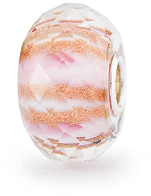 Trollbeads Melodia in vetro rosa TGLBE-30100, misura unica, Vetro, Vetro