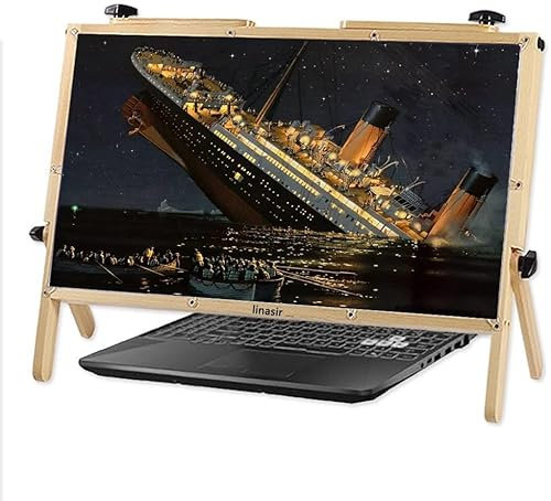 CAZARU Lupe für Laptop-Bildschirm 22 Zoll, tragbarer Computer Ultra-Clear Blu-Ray 3X Lupe zum Lesen von Senioren Laptopständer - Computer Universal,Weiß
