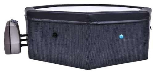 Vasca Idromassaggio da Esterno Semirigida Riscaldata 4+2 Posti Ø193x73 cm NetSpa Octopus Grigio Scuro