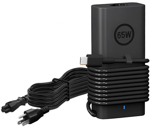 New Slim 65W 60W USB C Laptop Charger Compatible with Dell Laptop Charger USB C,Latitude 5420 5440 5430 5520 5530 5540 7420 7440 7390 7400,XPS 13 Chromebook 3100 AC Adapter Type C Power Cord