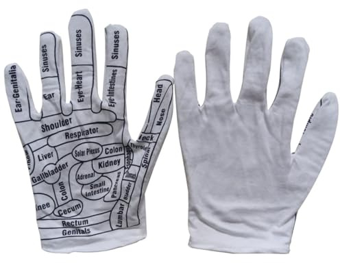 Healvian Elastischer Massage Handschuh aus Baumwollstoff Waschbarer und Wiederverwendbarer Massagehandschuh für Entspannende Akupressur und Haushaltsanwendung