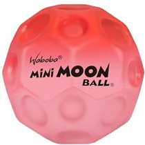 Sunflex® x Waboba® Moon Ball Mini Rot | Springball | Springender Gummiball | Spielball | Ballkrater Erzeugen knallendes Geräusch | Leicht Greifbar | Flummies für Kinder | Bouncing Ball