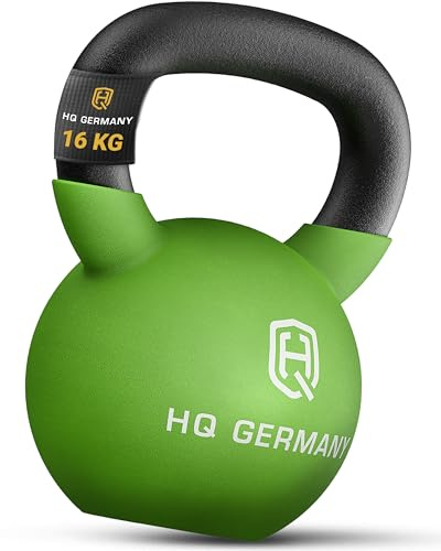 HQ Germany® Kettlebell Neopren [optimaler Bodenschutz] - Kugelhantel 16kg
