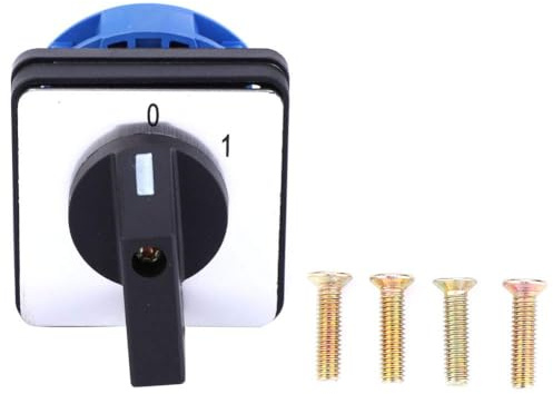 Qivine Nockenschalter 2 Positionen Drehschalter An Aus 0-1 690V 25A Universal Wechselschalter BEM28-25/1 C02 Rotary Cam Umschalter für Fabriken, Werkstätten