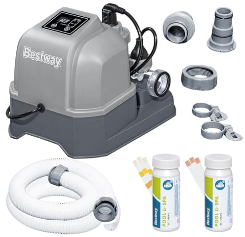 Bestway Hydrogenic Électrolyseur d’Eau salée 6 g/h - 34 cm x 27 cm x 26 cm - Gris