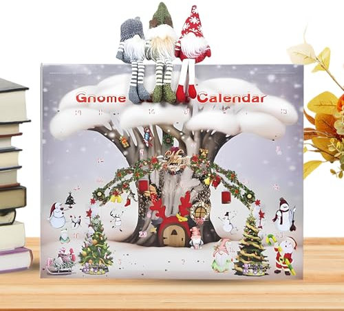 YongSral Calendrier De L'Avent Gnome 2024, Calendrier De Compte À Rebours Noël De 24, Avec Poupées Gnome À Collectionner, Calendrier De L'Avent Gnome De Noël, Convient Aux Adultes et Aux Enfants