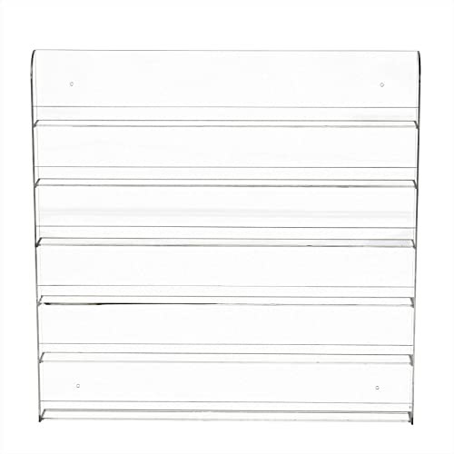 TaNeHaKi Acrylic Nail Polish Organiser Holder,6 Layer Wall Mounted Transparent Display Rack,Display Stand For Cosmetic,Perfume,Essential Oil