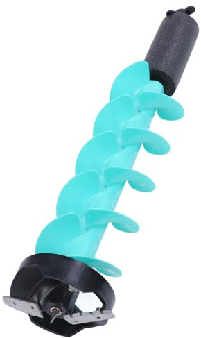 NINGXUE Trivella elettrica per Pesca sul Ghiaccio Trivella elettrica con trivella Galleggiante in Nylon, 2 Lame e localizzatore, Diametro 6 Pollici per Pesca sul Ghiaccio