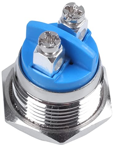 Asuinxurr Interrupteur à bouton-poussoir rond en métal de 16 mm de haut