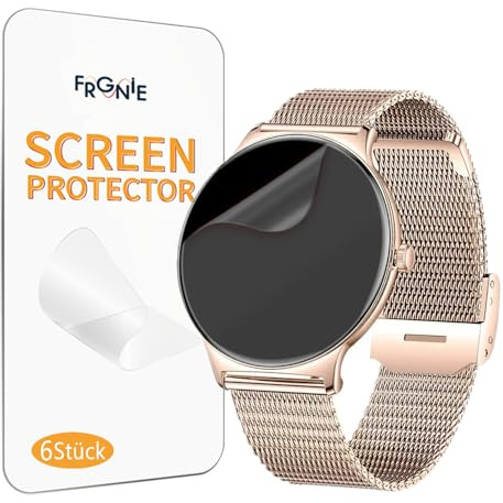 Frgnie Lot de 6 films de protection d'écran compatibles avec la montre intelligente Hwagol 1,43 (1,43) en TPU flexible HD et BENYAR FV21