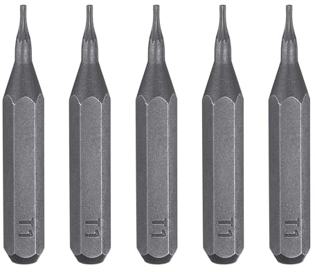 QUARKZMAN 5pz Punte Cacciavite T1 Torx 5/32 Esagonale 28mm Lunghezza Stellare aimanté 6 Punti Testa Esagonale Punte S2 Acciaio Cacciavite per Cacciaviti Elettrici Manuali Riparazione