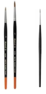 Pinceau Raphael Series 8404, kolinsky Rouge, Set 2 pcs, 0, 1 + 1 Pinceau