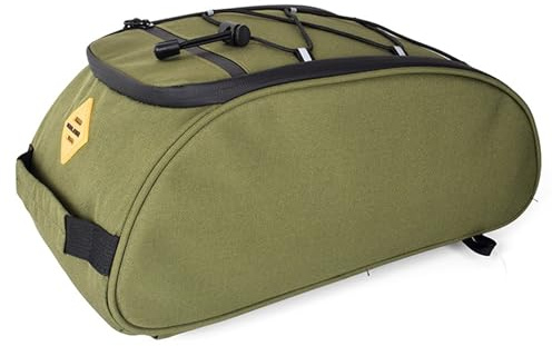 Ameble Waterproof 8L Rear Bike Rack Bag for Bicycles with Rain Cover & Shoulder Strap, Green Trunk Bag for Commute, Travel, Outdoor Riding, Cycling Accessories