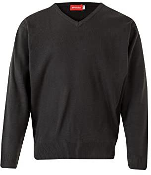 VELILLA 104, Jersey Punto Fino con Cuello En Pico, Color Gris, Talla 3XL