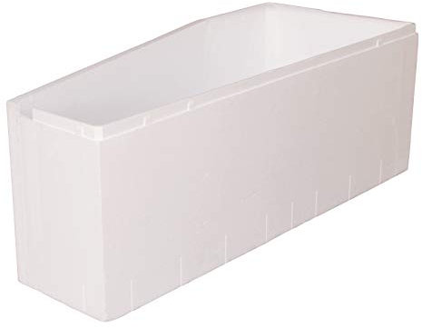 Calmwaters® Wannenträger 160 x 70 cm Essential Small, Passend für Eck-Badewanne 160x70 cm, Rechte Ausführung, Styroporträger, Schall- und wärmedämmend, Direkt verfliesbar, Weiß, 03AX4978
