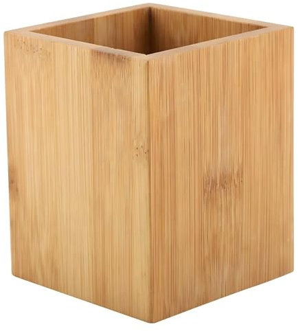 VIFERR Stiftehalter Holz, Bambus Stifteköcher Schreibtisch Holzstifthalter Stifte Organizer Bamboo Desk Pen Holder Büro Schule Aufbewahrungsbox