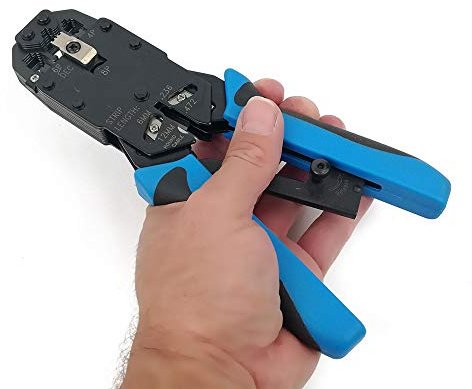 Silex Pinza tipo pinza crimpatrice connettori Voz-Dati ed Ethernet tipo RJ9, RJ11, RJ45, RJ49
