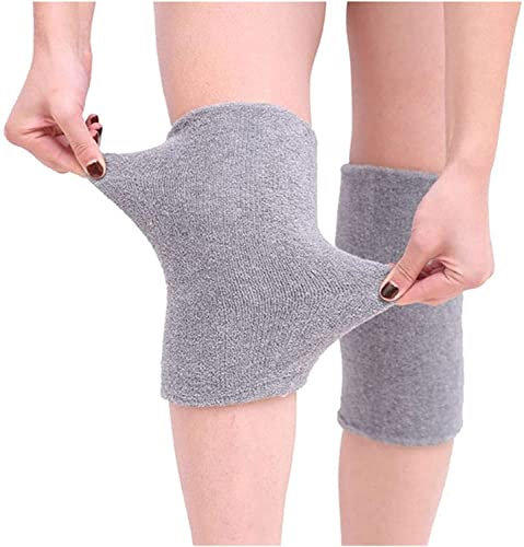 1 Pair Unisex Terry Knee Warmer Cold-proof Insulated Kneepad Thick Elastic Knee Support Brace Winter Warm Knee Sleeves Sports Knee Protector for Cycling Dancing, Cold Knee Pain Arthritis Relief