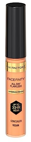 Max Factor Facefinity All Day Flawless Concealer, Flüssigkorrektor, vegane Formel, hält bis zu 30 Stunden - 050, 7,8 ml