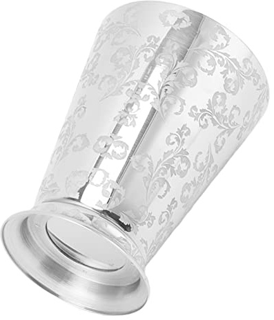 Moskauer Mule-Becher, Silber-Finish, Julep-Cup-Cocktailglas aus Edelstahl Im Europäischen Stil, Moskauer Mule, Graviertes Bar-Metall-Weinglas (Blattmuster schnitzen)