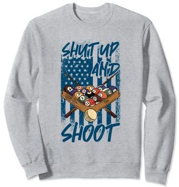 Snookerqueue mit 8 Bällen für Billards, Shut Up And Shoot Billards, Billards, Snookerqueue Sweatshirt