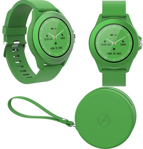 Forever Colorum CW-300 Montre Intelligente étanche IP68 avec podomètre, Moniteur de Sommeil, Compteur de Calories, Longue durée de Vie de la Batterie, Montre de Sport Android/iOS pour Homme et Femme,
