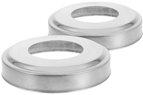 SUPVOX 2pcs Stainless Steel Escutcheons Plate Pool Ladder Escutcheons Covers for Inground Pools Handrail Deck Flange Replacement
