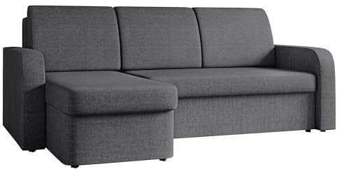 Mirjan24 Ecksofa Tohelin mit 2 Bettkästen und Schlaffunktion, Ottomane universell, 3 Sitzer Ecksofa, L-Form Sofa, Couch, Polsterecke mit Bettfunktion, Wohnlandschaft, Eckcouch (Lux 06)
