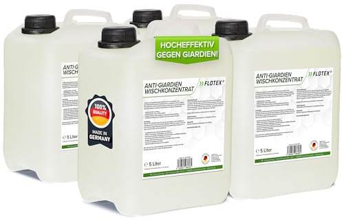 FLOTEX Anti-Giardien Wischkonzentrat 4x5L I Hocheffektives Giardien Desinfektionsmittel für alle Oberflächen I Wirksames Desinfektionsmittel für Giardien für den Haushalt