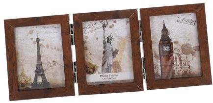 HAMPPLIES Faltbarer Bilderrahmen Glasfront Dreifach Scharnier Fotorahmen Für Tischdisplay Dekorativer Rahmen Für Fotos Für Schlafzimmer Und Besondere Anlässe
