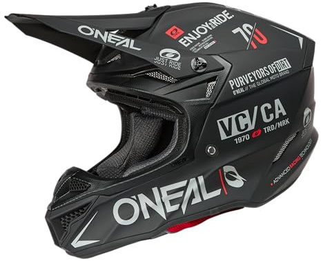 O'NEAL 5 SRS MX Helmet Adult Brand Black/Gray Large