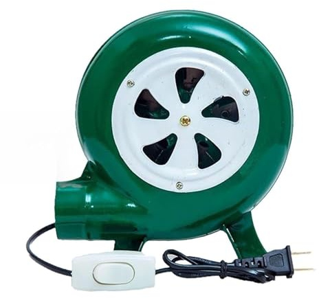 Ventilateur de barbecue manuel - Puissant ventilateur électrique - Faible bruit - Forge de charbon - Manivelle manuelle pour camping (60 W) - Idéal pour une circulation d'air efficace et des grillades