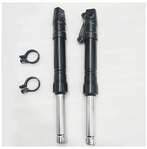 Amortisseur Pour DIO 50 AF18 AF28 AF34 AF35 AF36 AF56 Z4 50cc Une Paire Amortisseurs Fourche Avant 370 Mm 27 Amortisseurs De Suspension Pneumatique Motos(Noir)