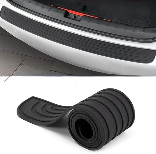 AIBINGBH 1 Pezzo di Protezione in Gomma per Soglia di Carico per Skoda Kodiaq II 2024 2025, Protezione Paraurti Auto Nera, Copertura AntiGraffio per Bordo Bagagliaio,104×9cm
