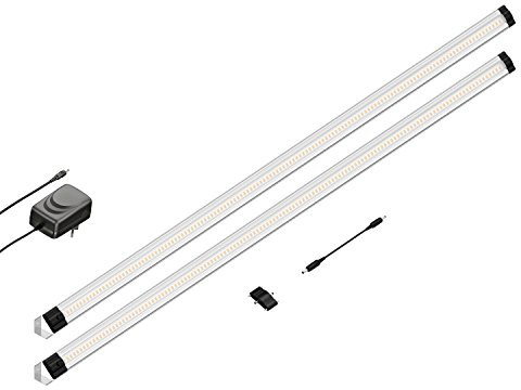 parlat LED Unterbau-Leuchte SIRIS, Eckmontage, flach, je 90cm, je 963lm, warm-weiß 2er Set