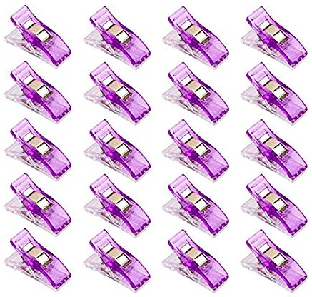 YuuHeeER - Mini mollette per bucato, in plastica robusta, multifunzione, 50 pezzi, colore: viola