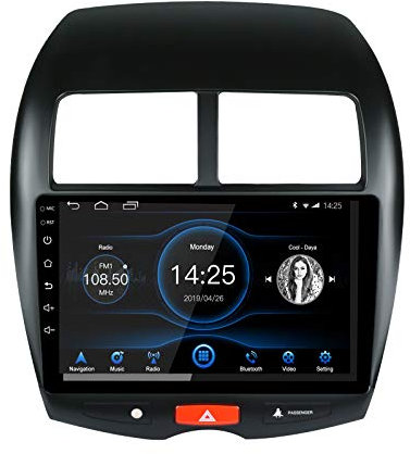 LEXXSON Autoradio pour Mitsubishi ASX 2013-2019 | Écran Tactile 10 Pouces Android 10.1 AM FM Radio RDS Navigation GPS Réglage EQ Bluetooth WiFi SWC Lecteur USB Mirrorlink 2G RAM + ROM 32G